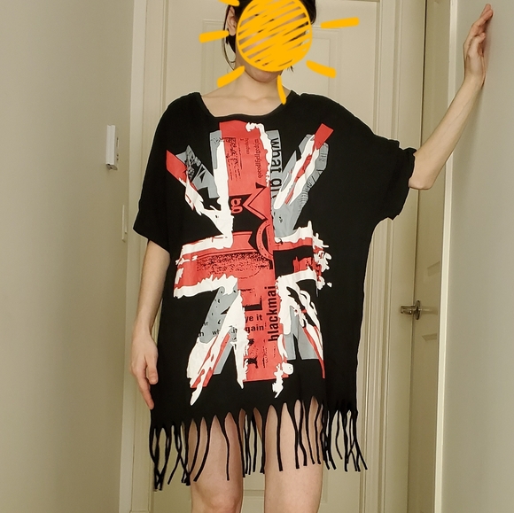 Oversized Graphic Shirt Dress - Picture 3 of 5